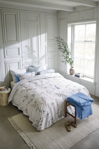 Pip Studio Pip Studio Dekbedovertrek Bamboo Blossom Wit 240x200/220 cm afbeelding