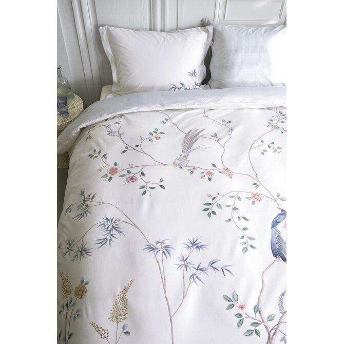 Pip Studio Dekbedovertrek Bamboo Blossom Wit 240x200/220 cm