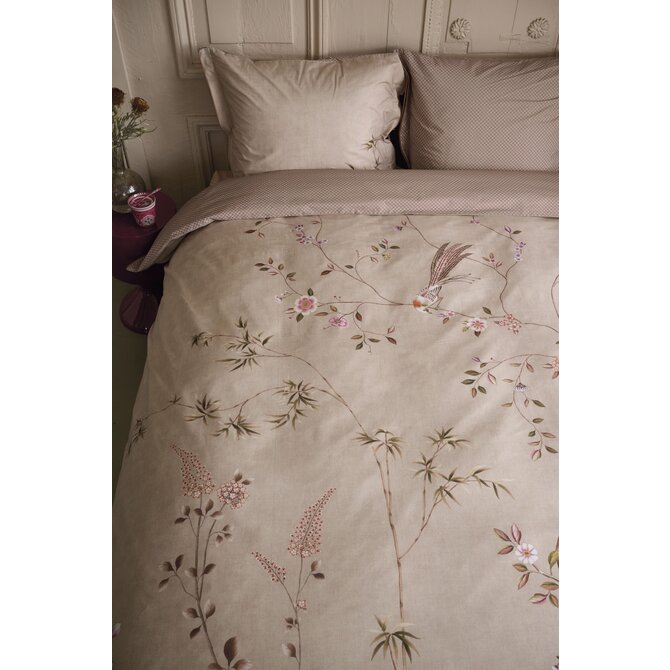 Pip Studio Bamboo Blossom dekbedovertrek 200x200/220 Khaki