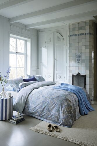 Pip Studio Pip Studio Dekbedovertrek Moon Flower Licht blauw 240x200/220 cm afbeelding