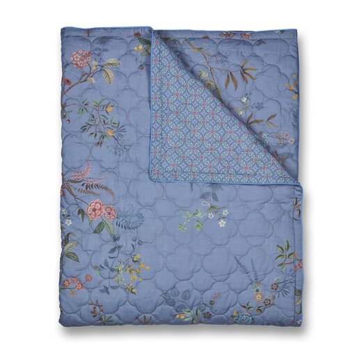 Pip Studio Pip Studio Bustani Quilt Blauw 150x200 cm afbeelding