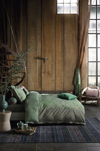 Pip Studio Pip Studio Dekbedovertrek Bustani Groen 200x200/220 cm afbeelding