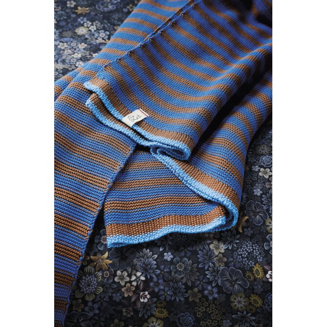 Pip Studio  Bonsoir Stripe Throw Blauw 130x170 cm