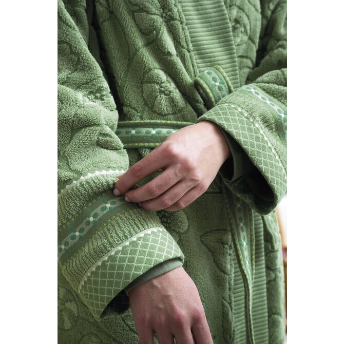 Pip Studio  Jasmin Jacquard Bathrobe Groen L