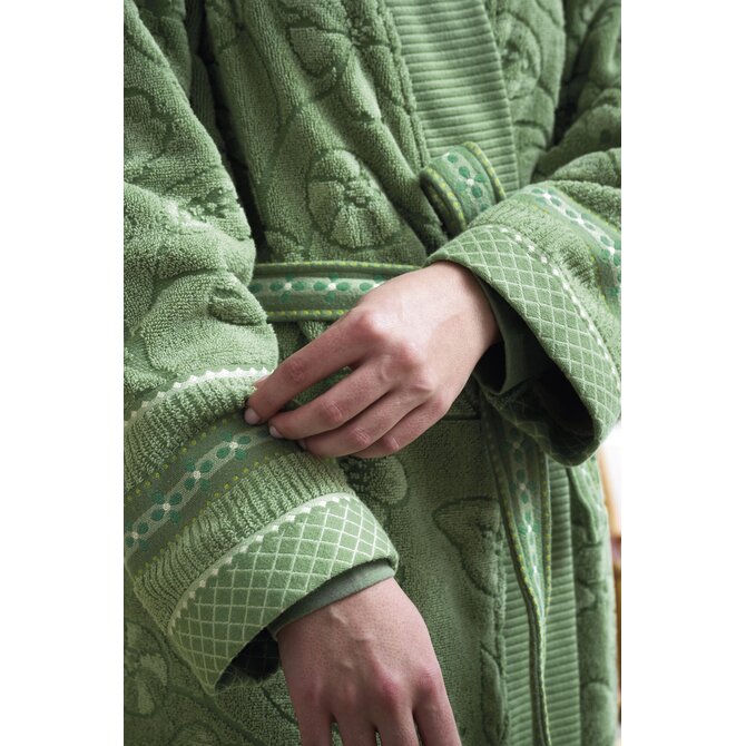 Pip Studio  Jasmin Jacquard Bathrobe Groen XL