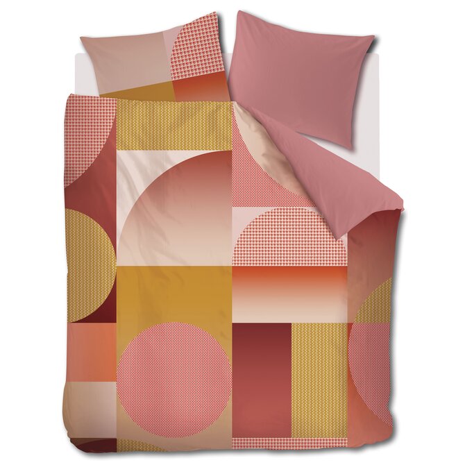 Dutch Design Dekbedovertrek Sunset Boulevard Koraal 240x200/220 cm