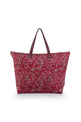 Pip Studio Tilda Tote Bag Large Quilted Daisy Dreams Red 66x20x44cm