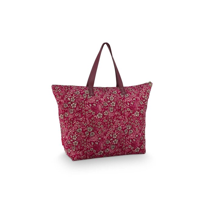 Pip Studio Tilda Tote Bag Large Quilted Daisy Dreams Red 66x20x44cm