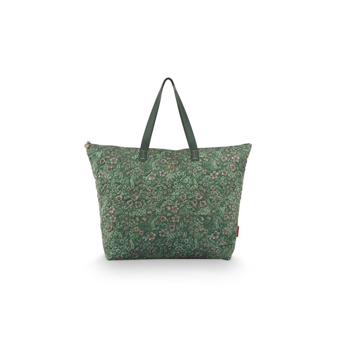 Pip Studio Tilda Tote Bag Large Quilted Daisy Dreams Green 66x20x44cm