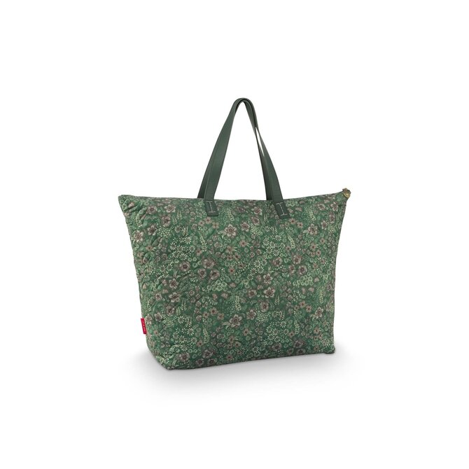 Pip Studio Tilda Tote Bag Large Quilted Daisy Dreams Green 66x20x44cm