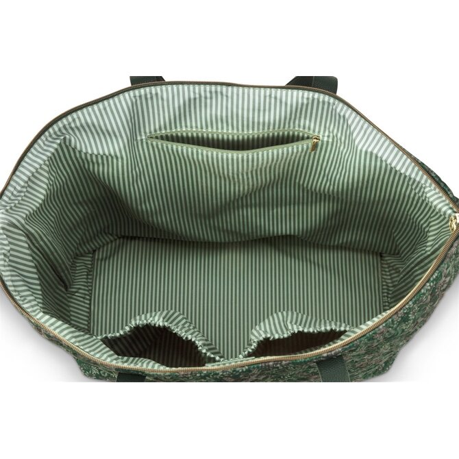 Pip Studio Tilda Tote Bag Large Quilted Daisy Dreams Green 66x20x44cm