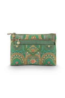 Pip Studio Caryn Cosmetic Bags Combi Jabali Green 26x7.5x18cm/22x1x13cm