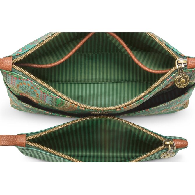 Pip Studio Caryn Cosmetic Bags Combi Jabali Green 26x7.5x18cm/22x1x13cm