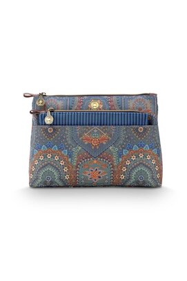 Pip Studio Caryn Cosmetic Bags Combi Jabali Blue 26x7.5x18cm/22x1x13cm