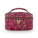 Pip Studio Pip Studio Cleo Beauty Case Quilted Daisy Dreams Red 26x16x16cm
