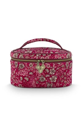Pip Studio Cleo Beauty Case Quilted Daisy Dreams Red 26x16x16cm