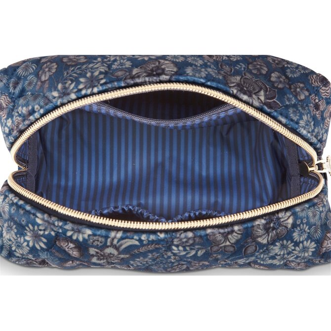 Pip Studio Coco Cosmetic Bag Medium Quilted Daisy Dreams Blue 21.5x10x10.5cm