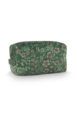 Pip Studio Coco Cosmetic Bag Medium Quilted Daisy Dreams Green 21.5x10x10.5cm