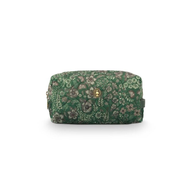 Pip Studio Coco Cosmetic Bag Medium Quilted Daisy Dreams Green 21.5x10x10.5cm
