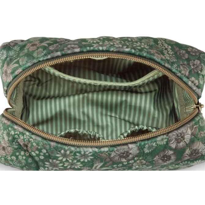 Pip Studio Coco Cosmetic Bag Medium Quilted Daisy Dreams Green 21.5x10x10.5cm
