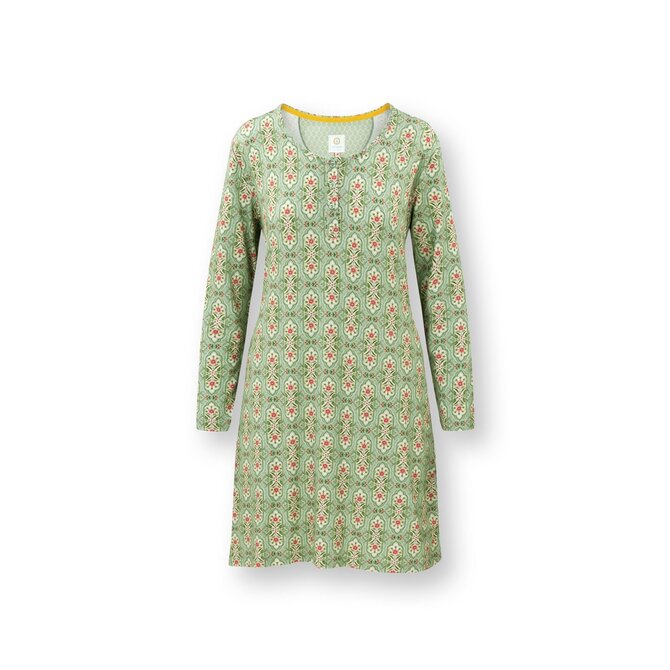 Pip Studio Desiree Long Sleeve Nightdress Jabalini Light Green XXL