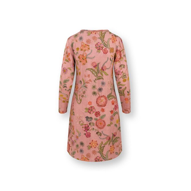 Pip Studio Dana Long Sleeve Nightdress Coco Flower Coral XL