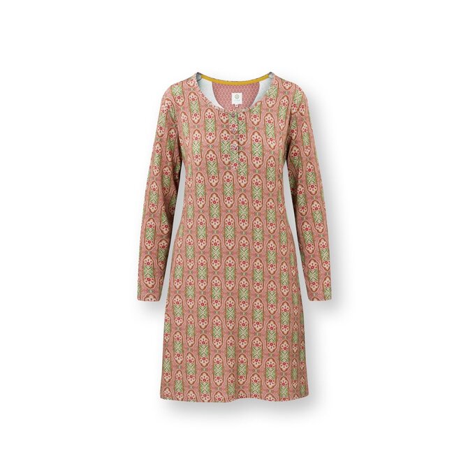 Pip Studio Desiree Long Sleeve Nightdress Jabalini Pink XL