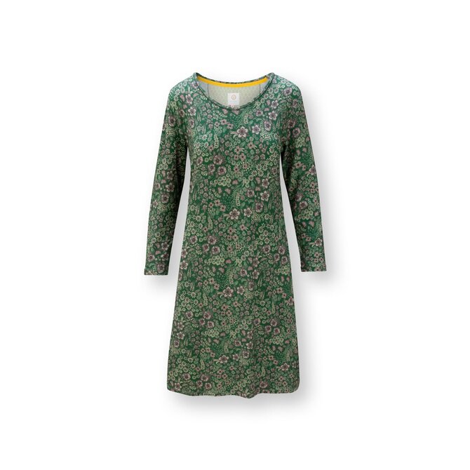 Pip Studio Danai Long Sleeve Nightdress Daisy Dreams Green L