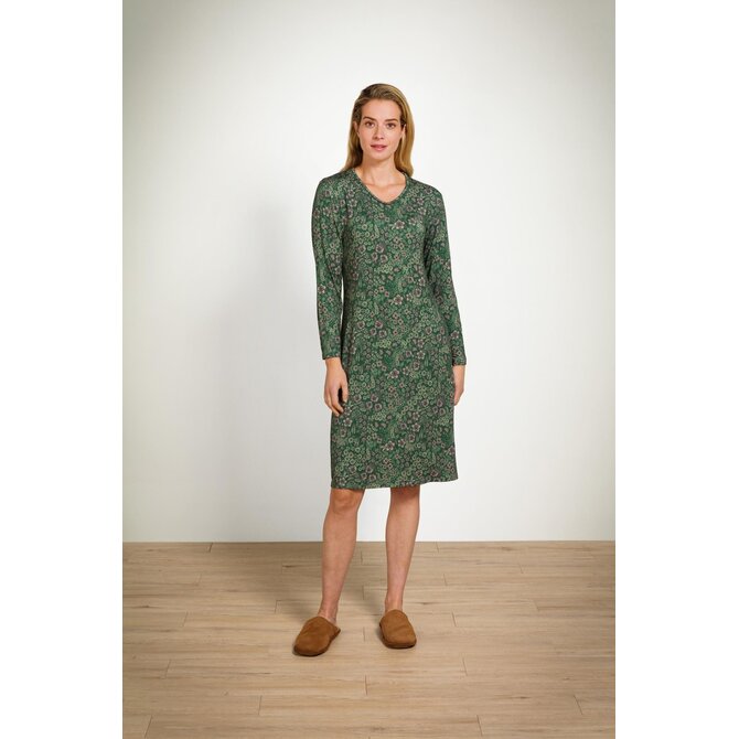 Pip Studio Danai Long Sleeve Nightdress Daisy Dreams Green L