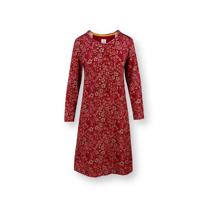 Pip Studio Danai Long Sleeve Nightdress Daisy Dreams Red S