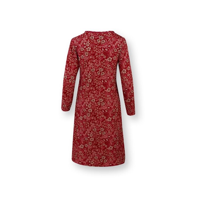 Pip Studio Danai Long Sleeve Nightdress Daisy Dreams Red L