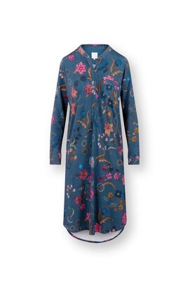 Pip Studio Diogo Long Sleeve Nightdress Coco Flower Blue L