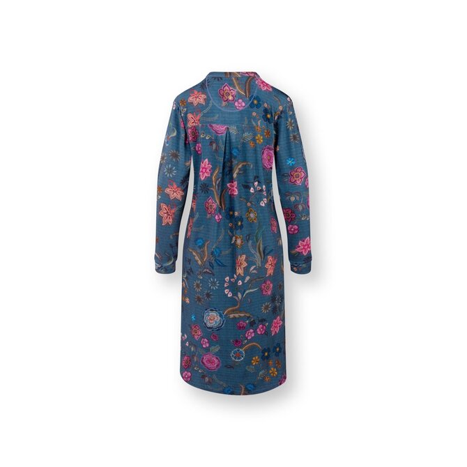Pip Studio Diogo Long Sleeve Nightdress Coco Flower Blue L