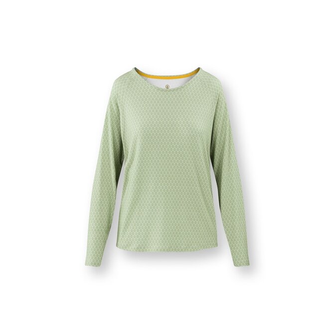 Pip Studio Tina Long Sleeve Top Thousand Leaves Light Green S