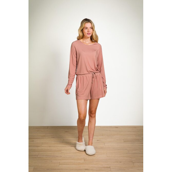 Pip Studio Tina Long Sleeve Top Thousand Leaves Pink L