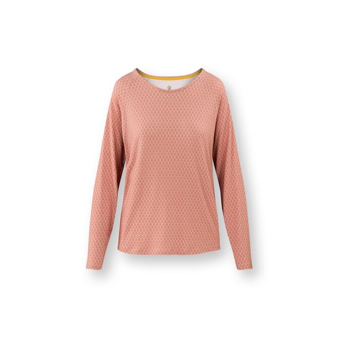 Pip Studio Tina Long Sleeve Top Thousand Leaves Pink XL