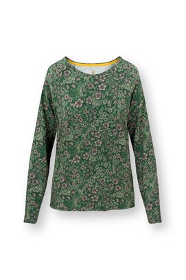 Pip Studio Tina Long Sleeve Top Daisy Dreams Green L