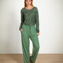 Pip Studio Pip Studio Tina Long Sleeve Top Daisy Dreams Green XXL