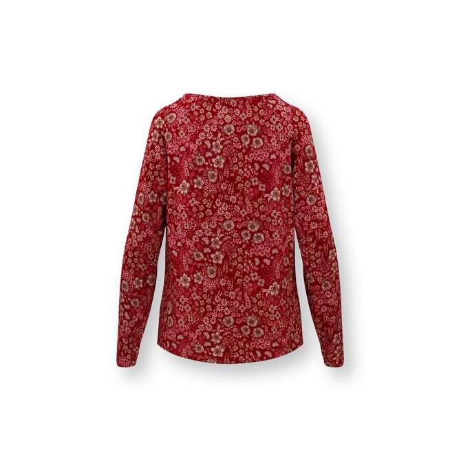 Pip Studio Tina Long Sleeve Top Daisy Dreams Red S