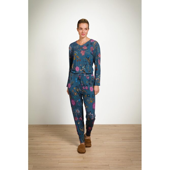 Pip Studio Bobien Long Trousers Coco Flower Blue M