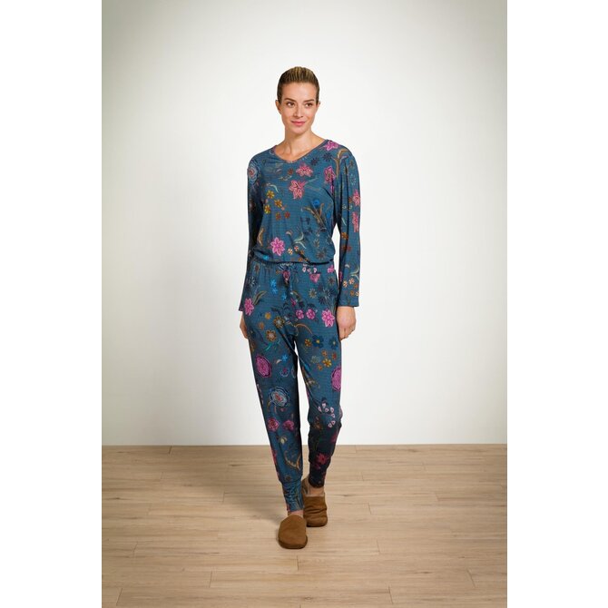 Pip Studio Bobien Long Trousers Coco Flower Blue L