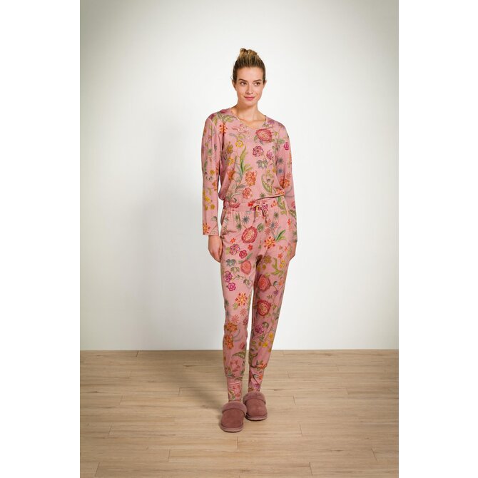 Pip Studio Bobien Long Trousers Coco Flower Coral L