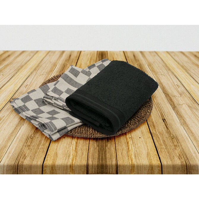 De Witte Lietaer Groom-A Theedoek 65x70 black