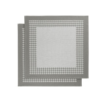 De Witte Lietaer Pied De Poule Theedoek 66x66 grey