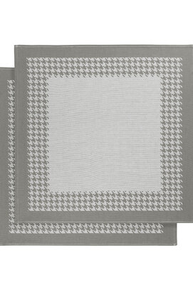 De Witte Lietaer Pied De Poule Theedoek 66x66 grey