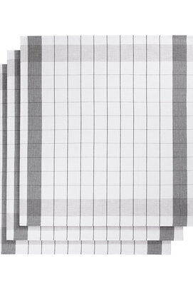 De Witte Lietaer Mixte Theedoek 68x68 white-black 5598