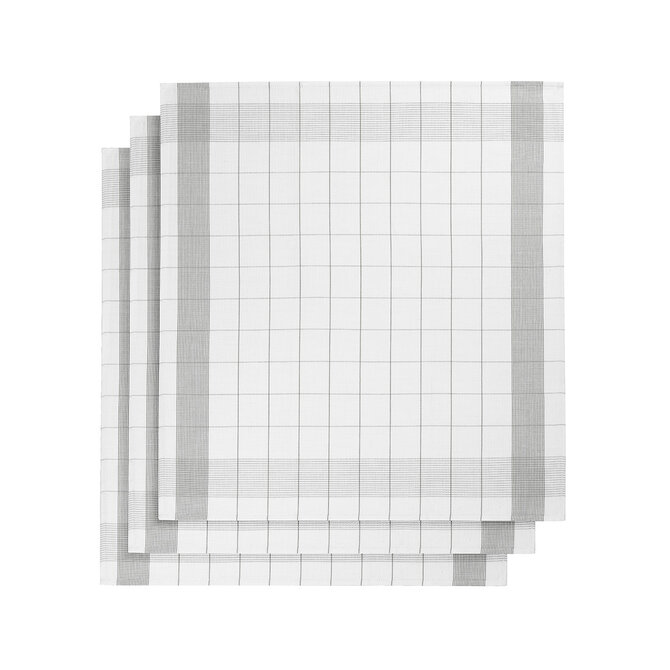 De Witte Lietaer Mixte Theedoek 68x68 white-grey 5550