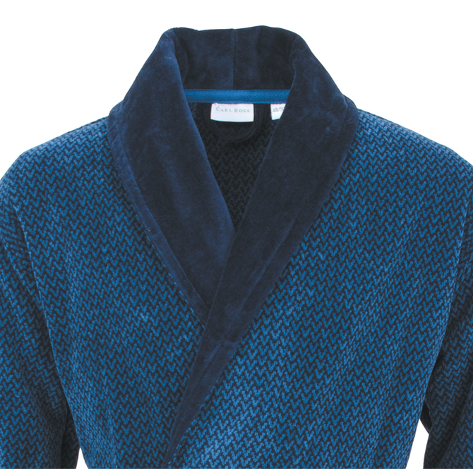 Carl Ross badjas met sjaalkraag 665200 night blue/sapphire 48/50