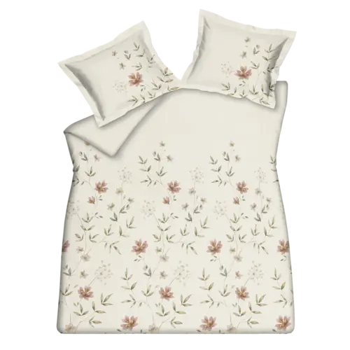 Vandyck Fleurine dekbedovertrek 140x200/220 Cream Tan