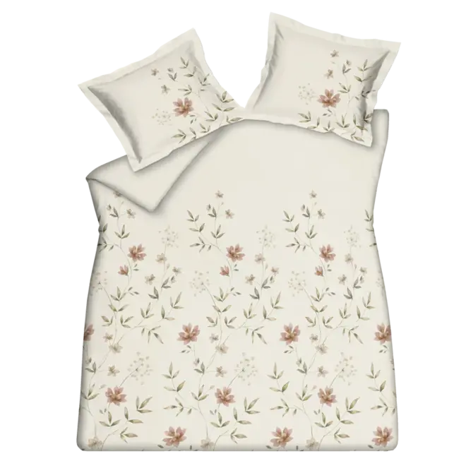 Vandyck Fleurine kussensloop 60x70 Cream Tan